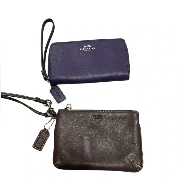 Bundle Coach Purple and Brown Wristlet Set - Picture 2 of 14